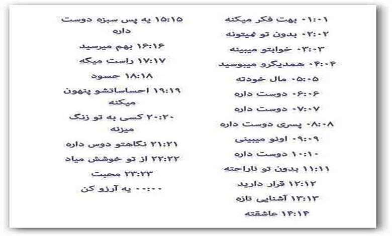 معنی ساعت جفت