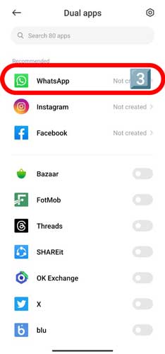 ایجاد Dual Apps