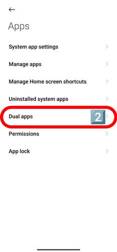 انتخاب Dual Apps