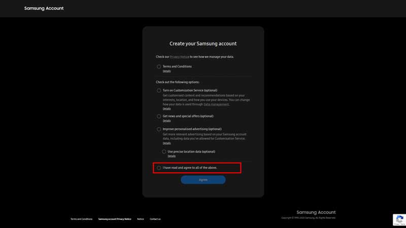 تأیید شرایط و قوانین